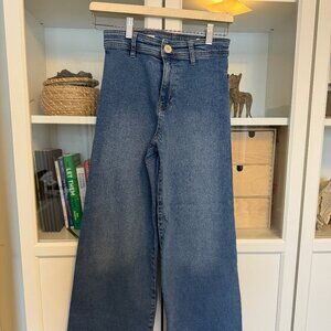 Zara Famous Marine Jean in Size 11-12 Girls w/Raw Hem- Adjustable Waist